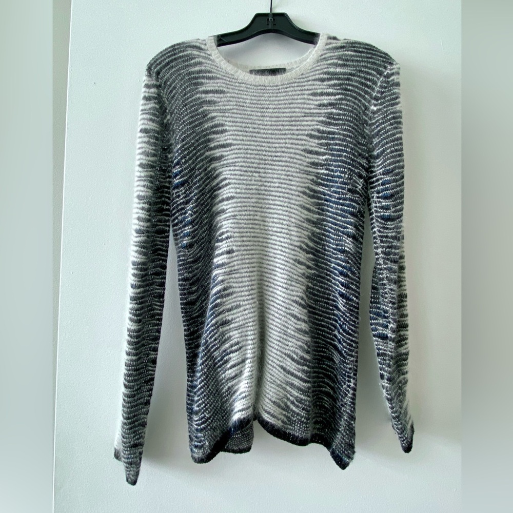 Alexander Wang Angora Black and Gray Sweater